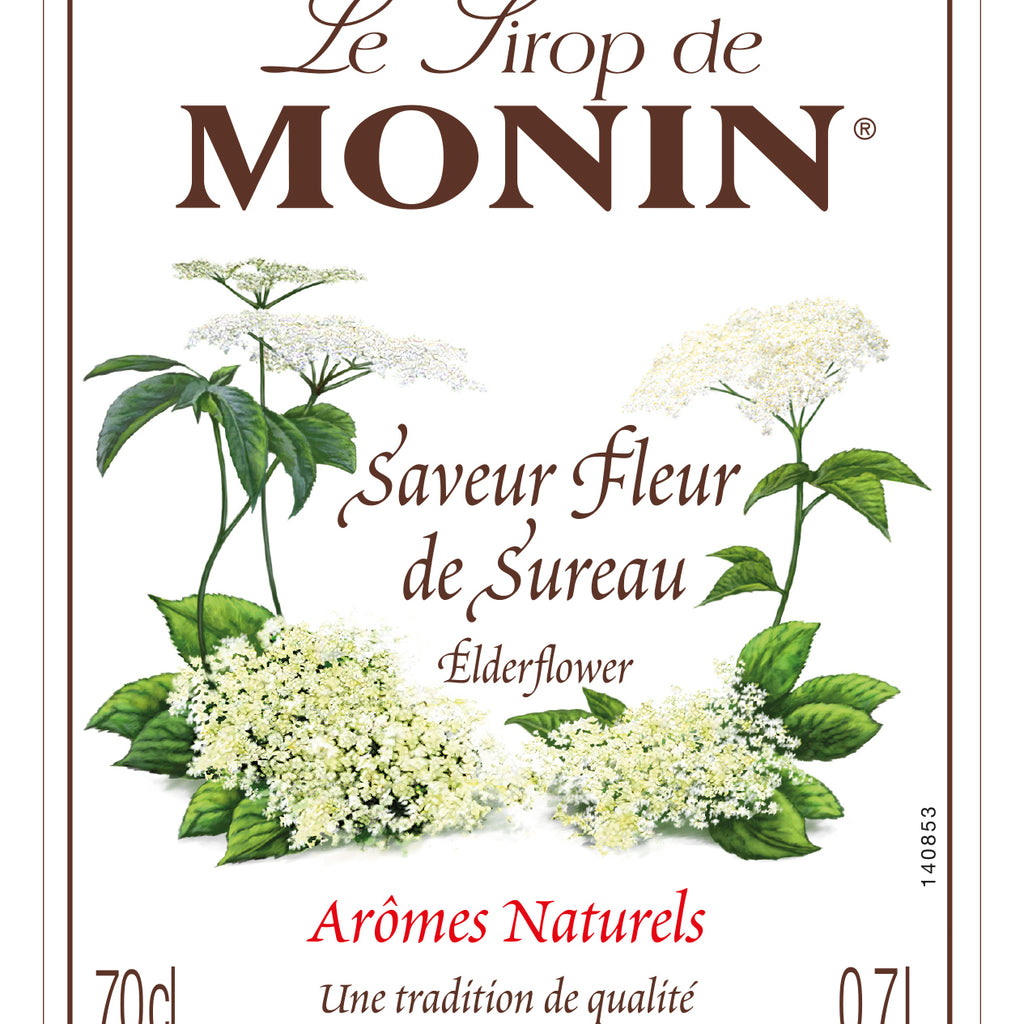 Monin Elderflower Flavouring Syrup (700ml) - Discount Coffee