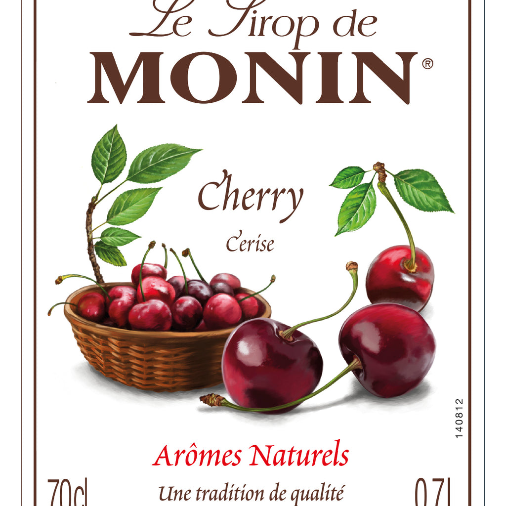 Monin Natural Cherry Flavouring Syrup (700ml) - Discount Coffee