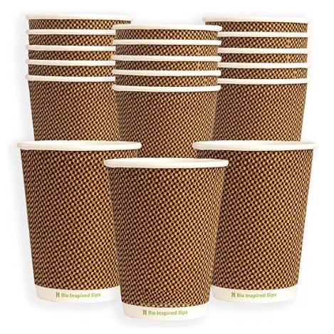 12oz Triple Wall Ripple - Premium Paper Cups (500)