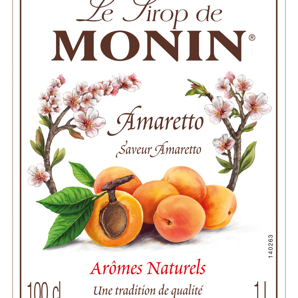 Monin Amaretto Flavouring Syrup (1 Litre) - Discount Coffee