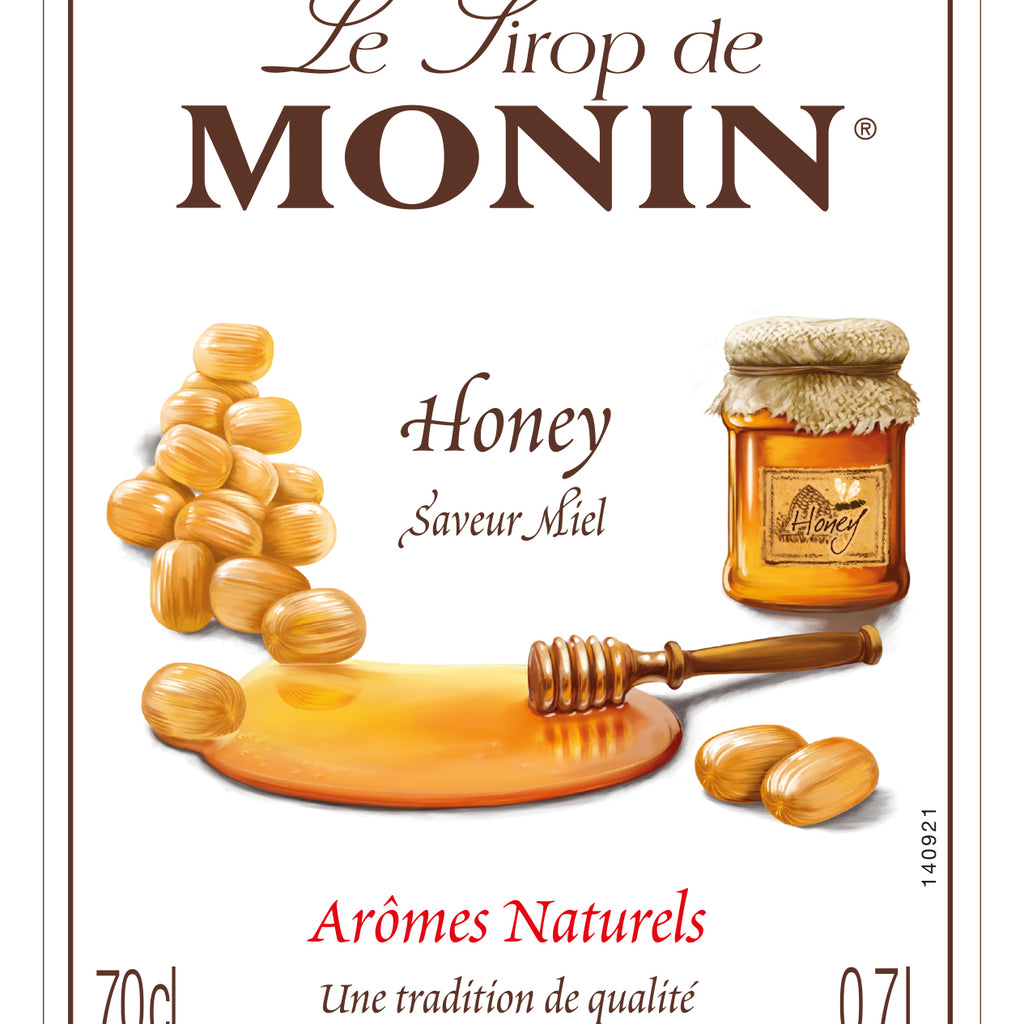 Monin Honey Flavouring Syrup (700ml) - Discount Coffee