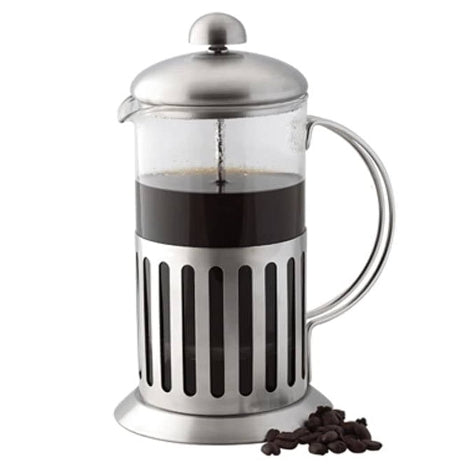 Glass & Brushed Stainless Steel Cafetiere (2 Cup) - Discount Coffee