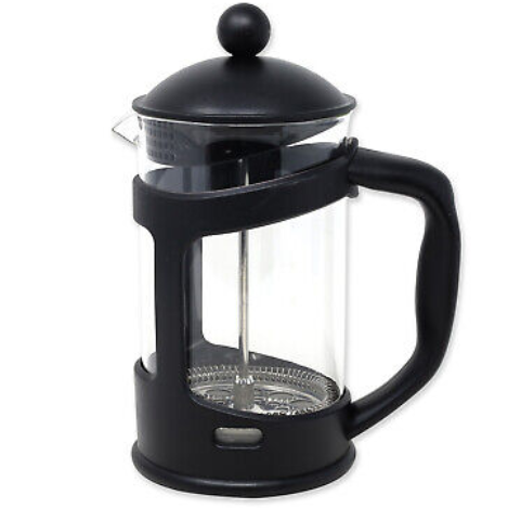 6 Cup Black Glass Cafetiere