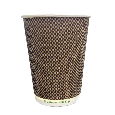 8oz Double Wall Ripple - Premium Paper Cups (100)