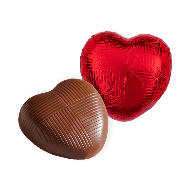 Red Foiled Milk Chocolate Hearts (1kg) - Discount Coffee