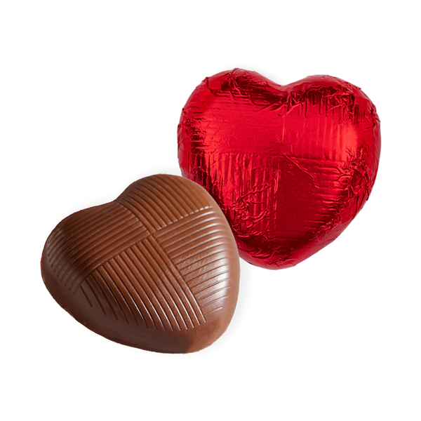 Red Foiled Milk Chocolate Hearts (1kg) - Discount Coffee