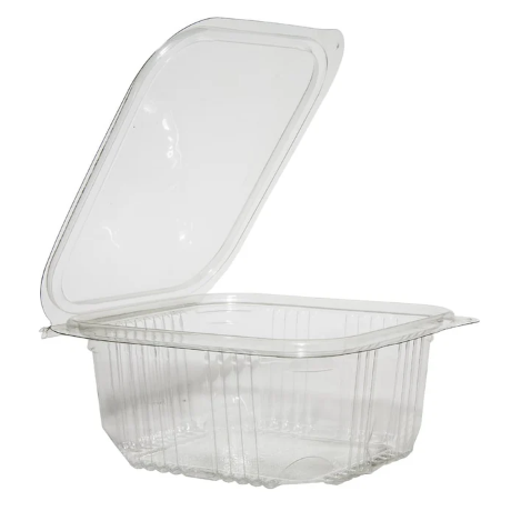 Clear Hinged Containers 500ml - For Cakes/Salads (300) - Discount Coffee