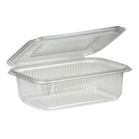 Clear Hinged Containers 750ml - For Cakes/Salads (300) - Discount Coffee