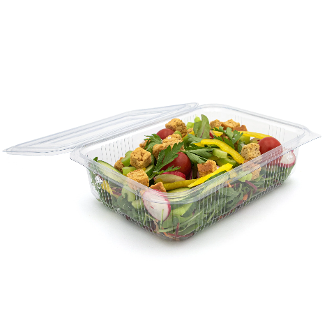 Clear Hinged Containers 750ml - For Cakes/Salads (300) - Discount Coffee