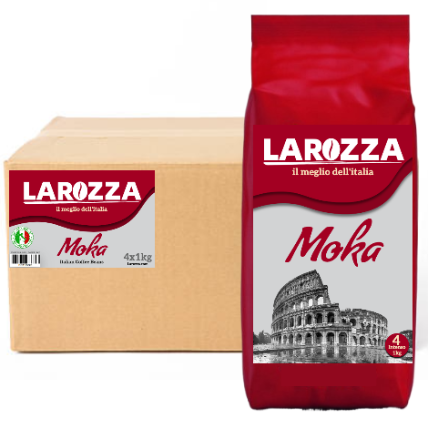 Larozza Moka Italian 100% Arabica Coffee Beans (4 x1kg)