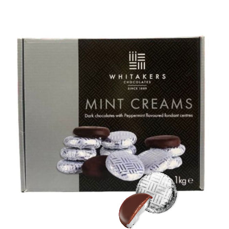 Chocolate Peppermint Creams Individually Wrapped (1kg - 120 mints) - Discount Coffee