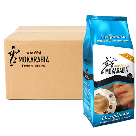 Mokarabia Cuor Di Moka Decaffeinated 100% Arabica Coffee Beans (6 x 1kg) - Discount Coffee