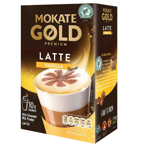Mokate Gold Premium Vanilla Latte Sachets (10) - Discount Coffee