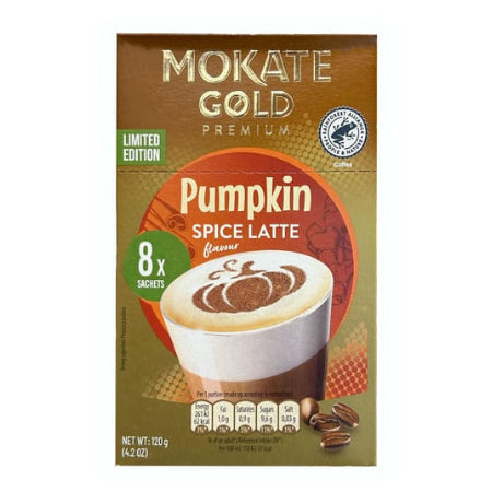 Mokate Gold Pumpkin Spiced latte Sachets - Bulk Buy (12 x 8 Sachets)- Discount Coffee