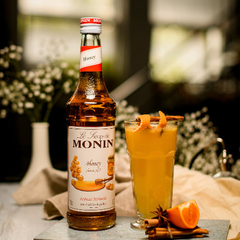 Monin Honey Flavouring Syrup (700ml) - Discount Coffee