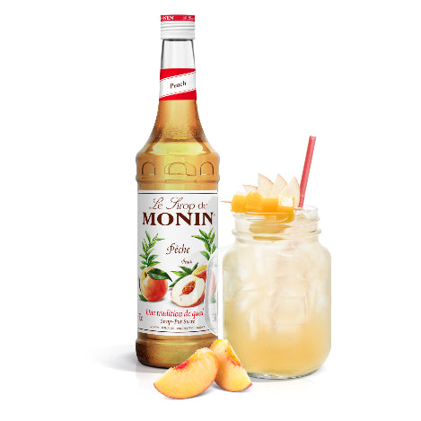 Monin Peach Flavouring Syrup (700ml) - Discount Coffee