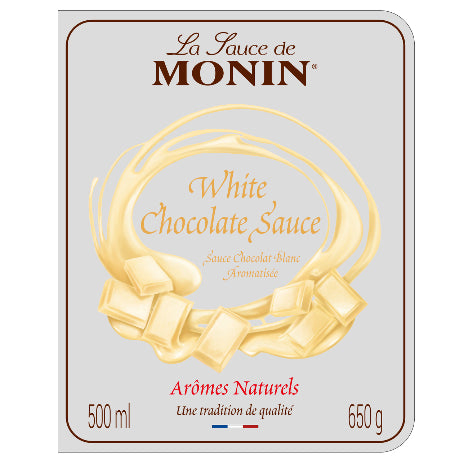 Monin White Chocolate Sauce (500ml) - Discount Coffee