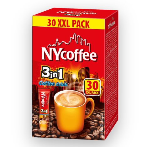 NY Coffee Instant 3 in 1 Sachets - Bargain Box (30 Sachets) - Discount Coffee