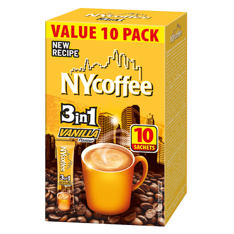 NY Vanilla Instant White Coffee with Sugar 3 in 1 Sachets - Discount Coffee