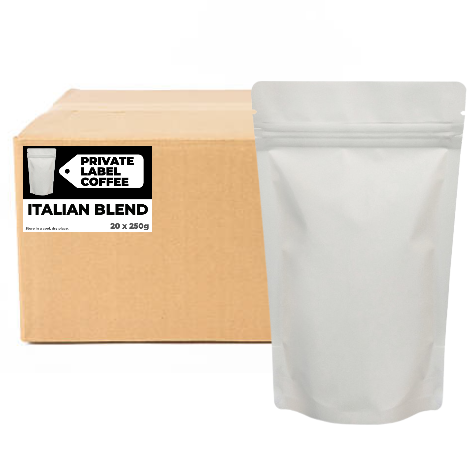 Private Label Coffee Beans - Italian Roast (30kg - 120 x 250g) - Discount Coffee