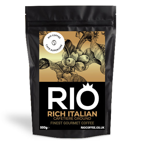 Rio Rich Italian Roast Cafetiere Ground Coffee (8 x 500g) - Discount Coffee