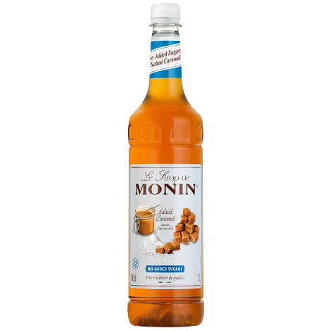 Monin Salted Caramel - No Added Sugar Flavouring Syrup (1 Litre) - Discount Coffee