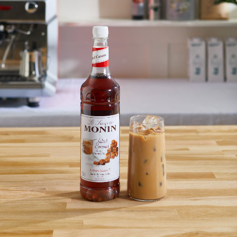 Monin Salted Caramel Flavouring Syrup (1 Litre) - Discount Coffee