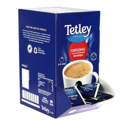 Tetley Tag & Envelope Teabags (200 teabags)